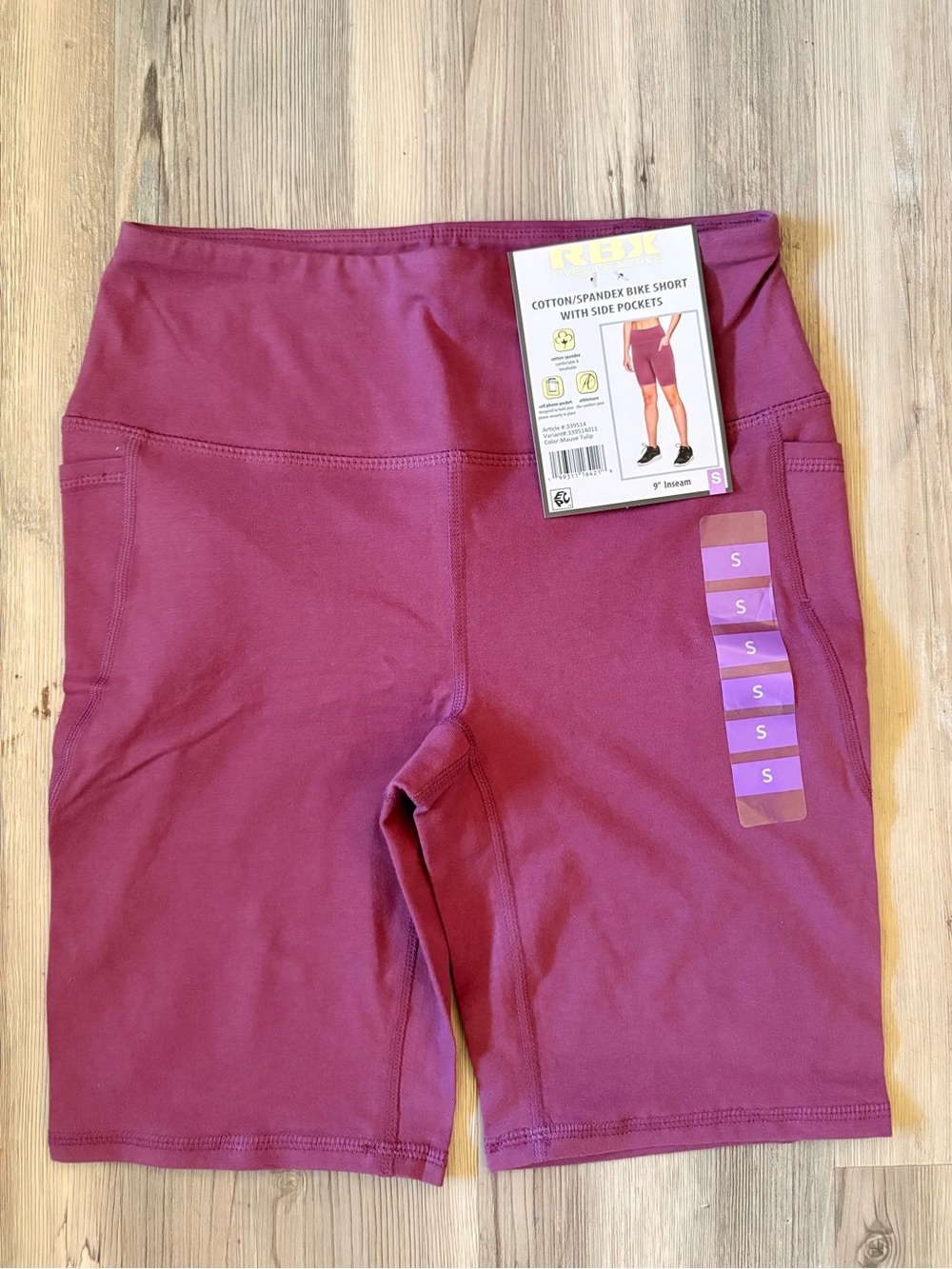 RBX Women's High-Waist Bike Shorts in Plum - S